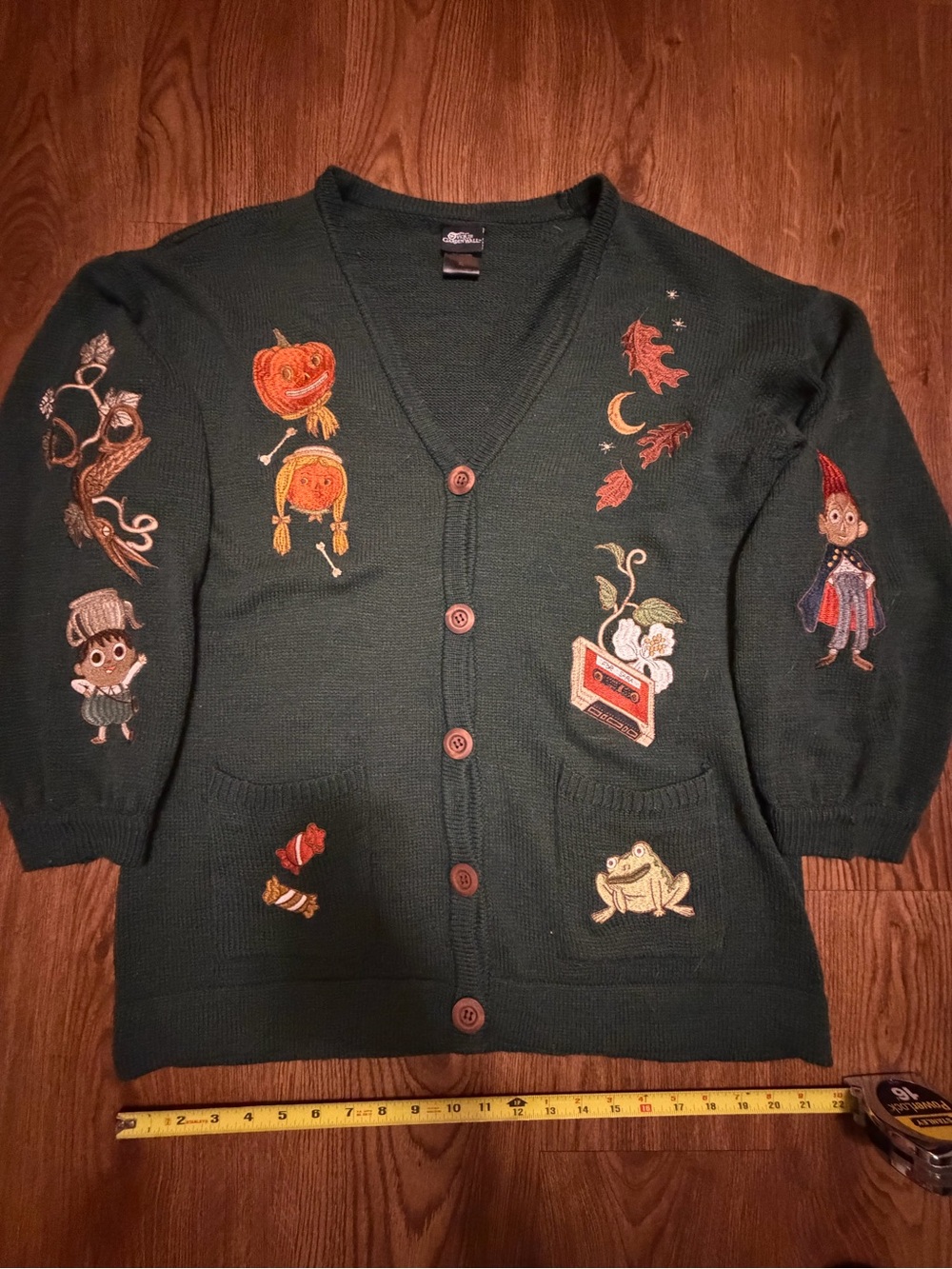 OVER THE GARDEN WALL × HOT TOPIC EMBROIDERED CARDIGAN — XL